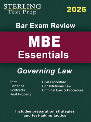 cover image of Sterling Bar Exam Review MBE Essentials